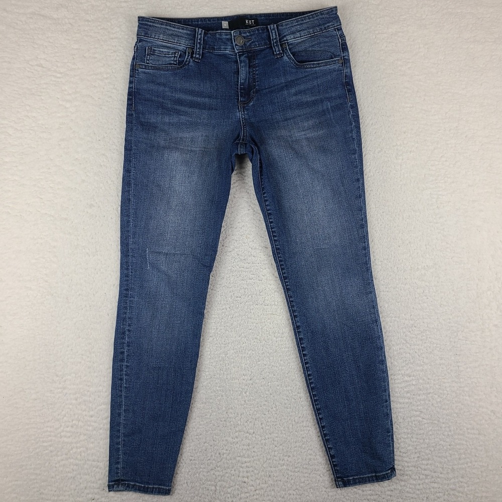 Kut From The Kloth Jeans Womens 10 Blue CONNIE Ankle Skinny Dark Wash Denim